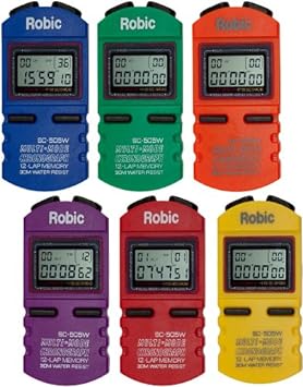 Robic SC-505W 12 Memory Stopwatch (Pack of 6)
