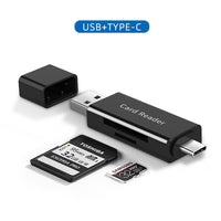 Yujixus USB-C and USB 3.0 SD Card Reader, 2-in-1 Memory Card Reader with Dual Connectors for MicroSDXC and SDHC Card, SD, SDXC, SDHC, SD Cards, Compatible for MacBook, iPad Pro