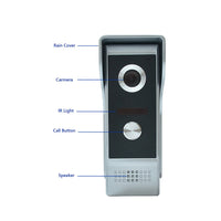 AMOCAM Wired Video Doorbell Phone, 7" Video Intercom Monitor Doorphone System, Wired Video Door Phone HD Camera Kits Support Unlock, Monitoring, Dual-Way Intercom for Villa House Office Apartment