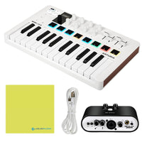 Arturia Minilab MKII 25 Slim-Key Controller Keyboard + Deluxe Sustain Pedal and USB Cable Bundle from Liquid Audio