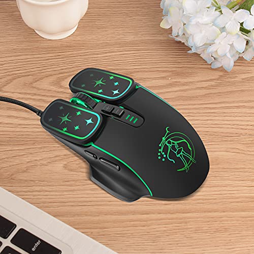 Greshare Gaming Mouse: 4 Colors Backlit Optical Game Mice – Additional Angle