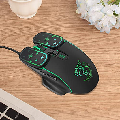 Greshare Gaming Mouse: 4 Colors Backlit Optical Game Mice – Additional Angle