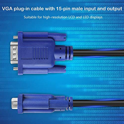 VGA Male: PASOW HD15 Male to Male Cable – Packaging