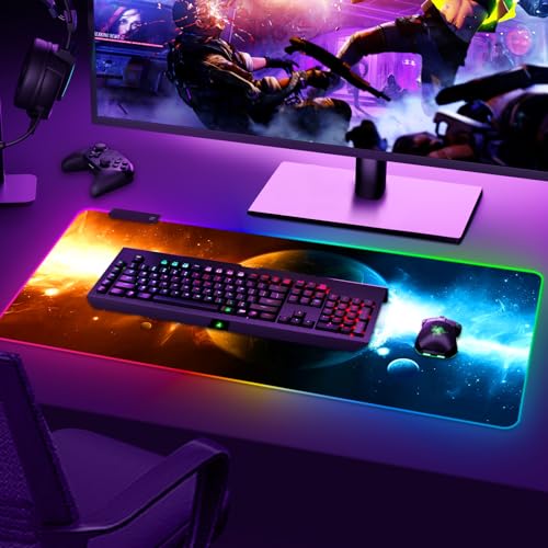 Mouse Mat: ARTSO RGB Gaming Mouse Pad Large Extended LED – Side View
