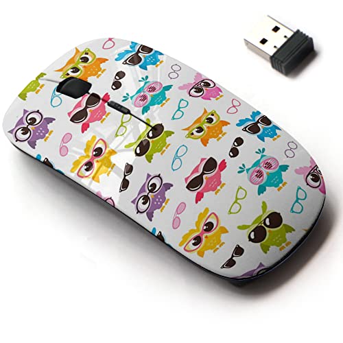 Wireless Mouse: 2.4G Cute Pattern Design – Front View