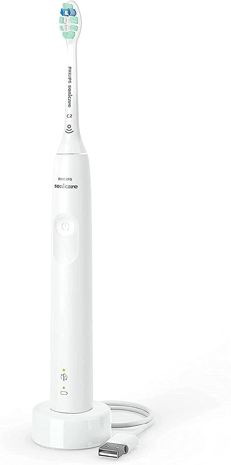 Philips Sonicare ProtectiveClean 4100 Plaque Control, Rechargeable electric toothbrush with pressure sensor, White Mint HX6817/01