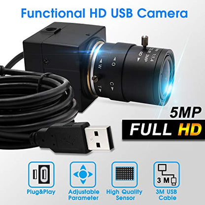 Wireless Camera Hotspot: Hotpet 5MP USB Camera 2.8-12mm – Side View