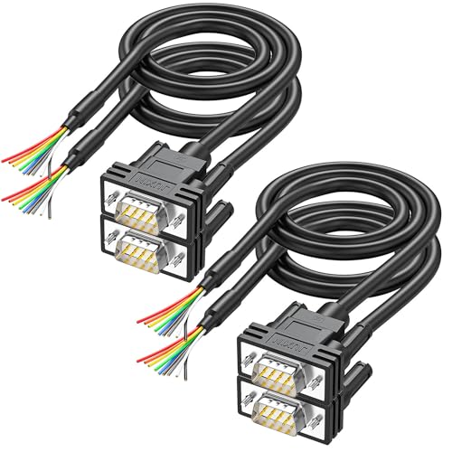 DB9 Juxinice: JUXINICE 4Pack DB9 Connector to Bare Wire END – Front View