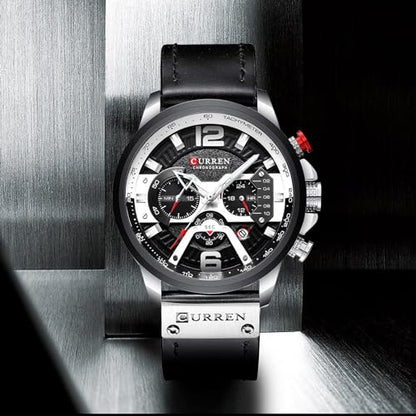 Fanmis Mens Luxury Watches: Business Chronograph Dress Watch – Side View