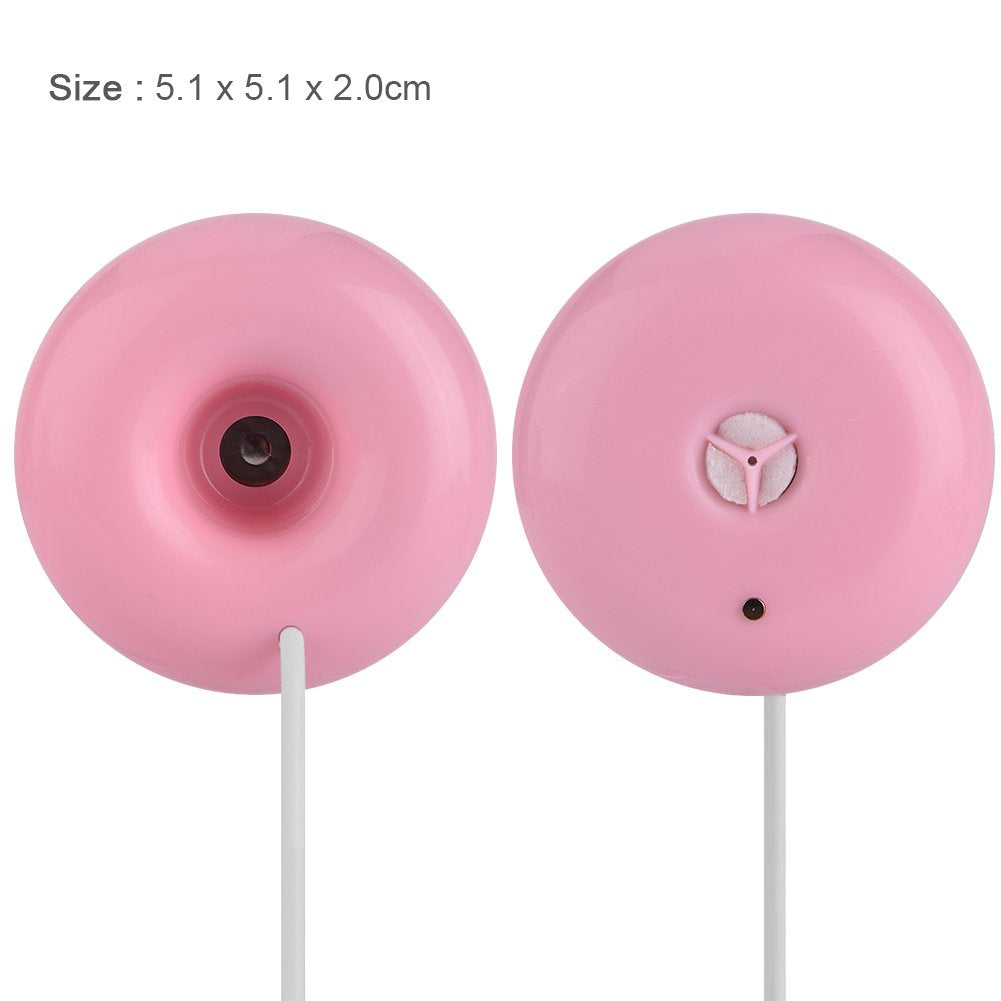 Mini Doughnut-Shaped Humidifier,Portable USB Powered Spray Humidifier,Atomization Spray Humidifier Floats On The Water for Home Bedroom Office Car,Outdoor Air Freshener,Aroma Diffuser