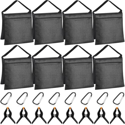 Hoteam 12 Sets Sandbag Outdoor Curtain Weighted Bags Sets – Front View