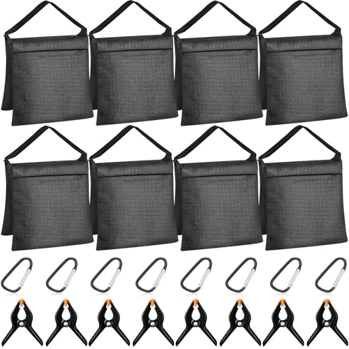Hoteam 12 Sets Sandbag Outdoor Curtain Weighted Bags Sets – Front View
