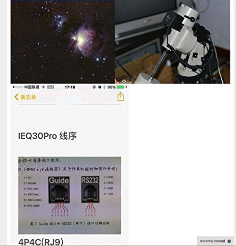 Cable Usangreen: Ioptron Equatorial Telescope Cable for – In Use