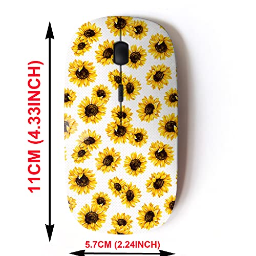 Wireless Mouse: 2.4G Cute Pattern Design – Side View