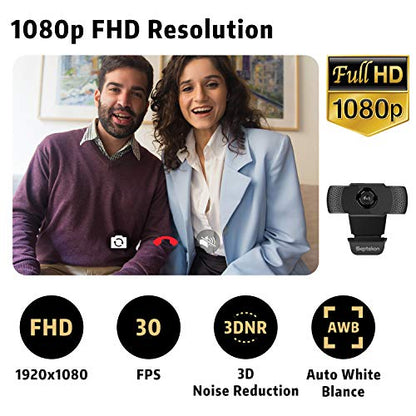 Septekon 1080p: Septekon HD Webcam with Microphone – Close-up Detail