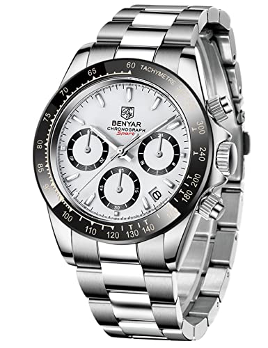Men Watch: BENYAR Quartz Movement Wrist Watch Analog – Front View