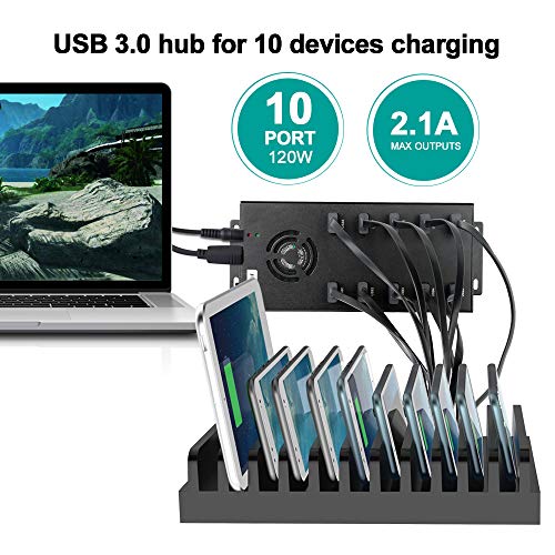Hub Port: Sipolar 10-Port USB Hub 3.0 – Back View