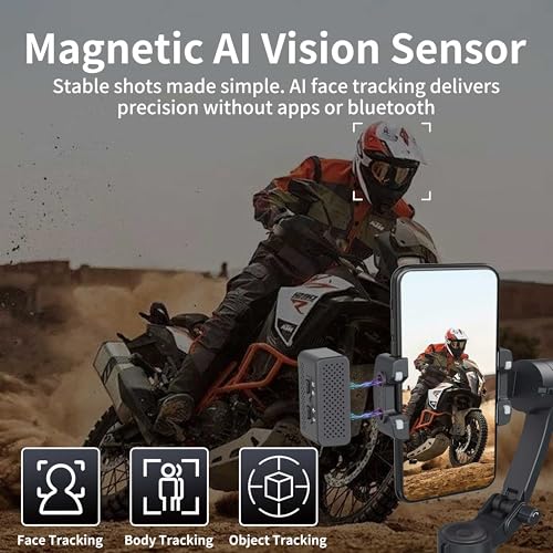 Gimbal Stabilizer: 3-Axis Handheld Gimbal for Smartphone – Side View