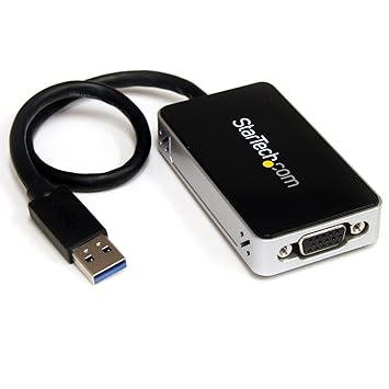 StarTech.com USB 3.0 to VGA External Video Card Multi Monitor Adapter - 2048x1152 Graphics Cards USB32VGAE Black