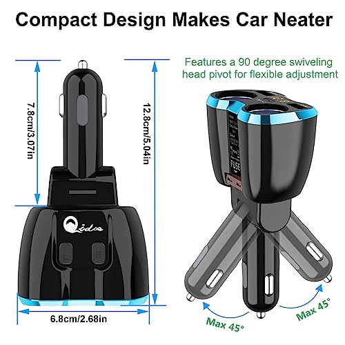 Cigarette Lighter Splitter: 2-Socket USB-C 12V Car Charger – Packaging