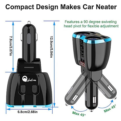 Cigarette Lighter Splitter: 2-Socket USB-C 12V Car Charger – Packaging