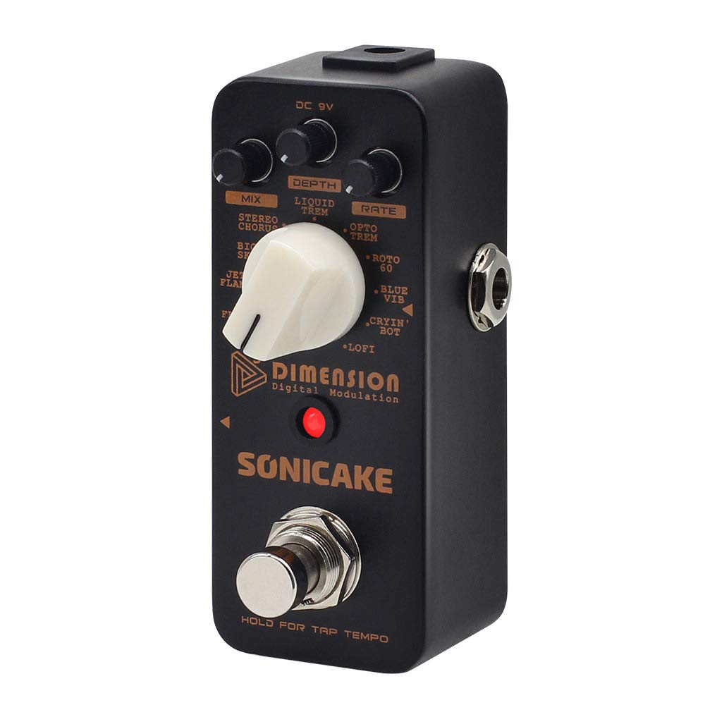Sonicake Chorus Vibrato Flanger Guitar Effects Pedal 5th Dimension of 11 Digital Modulation with Phaser, Tremolo, Univibe, Auto Wah & Sampling