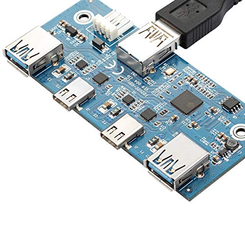 Front Panel: JSER USB 3.1 Front Panel Header 19pin to USB-C – Size Reference