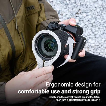 [Upgraded Version] 3 Packs Camera Lens Filter Wrench Kit – In Use