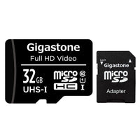 [Gigastone] 32GB Micro SD Card, Full HD Video, Surveillance Security Cam Action Camera Drone, 90MB/s Micro SDHC Class 10, with Adapter