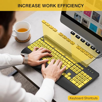 Sablute Large Print Keyboard: Wired Computer Keyboards with – Packaging