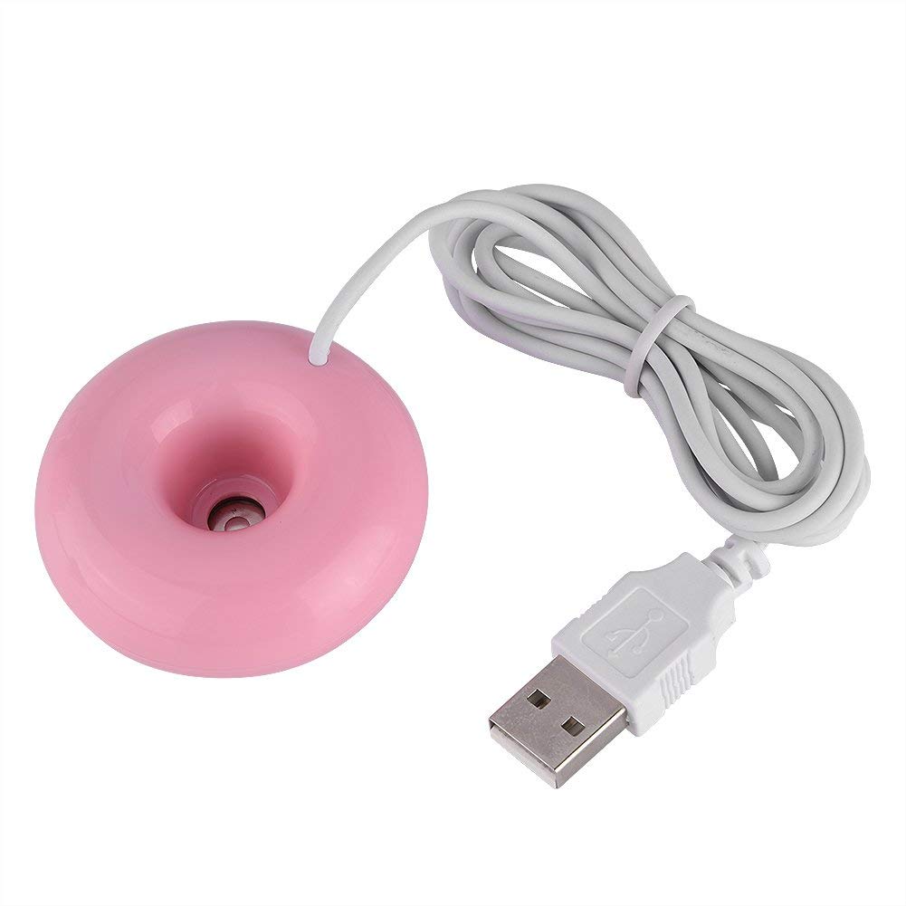 Mini Doughnut-Shaped Humidifier,Portable USB Powered Spray Humidifier,Atomization Spray Humidifier Floats On The Water for Home Bedroom Office Car,Outdoor Air Freshener,Aroma Diffuser