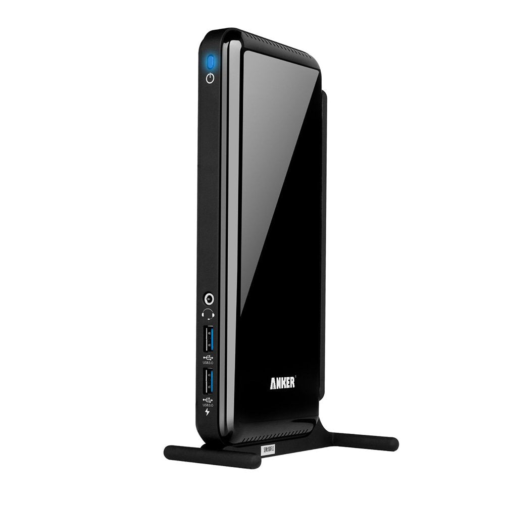 Anker USB 3.0 Dual Display Universal Docking Station with DVI/HDMI, Gigabit Ethernet, and 6 USB ports for Windows (19V / 2A Power Adapter included)