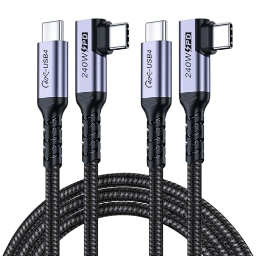 USB-C Cable 60Hz: SUMPK 6.6FT 2-Pack 240W USB4 40Gbps Data – Front View