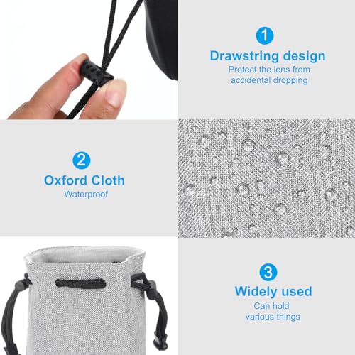 PATIKIL Soft Drawstring Lens Case – In Use