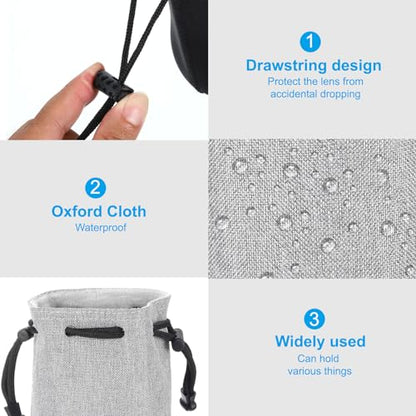 PATIKIL Soft Drawstring Lens Case – In Use