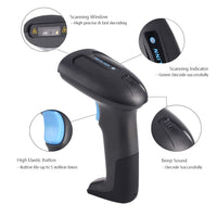 REALINN Handheld 2D Barcode Scanner QR PDF417 Data Matrix 1D Bar Code Scanner Wired Barcode Reader with USB Cable for Mobile Payment, Store, Supermarket