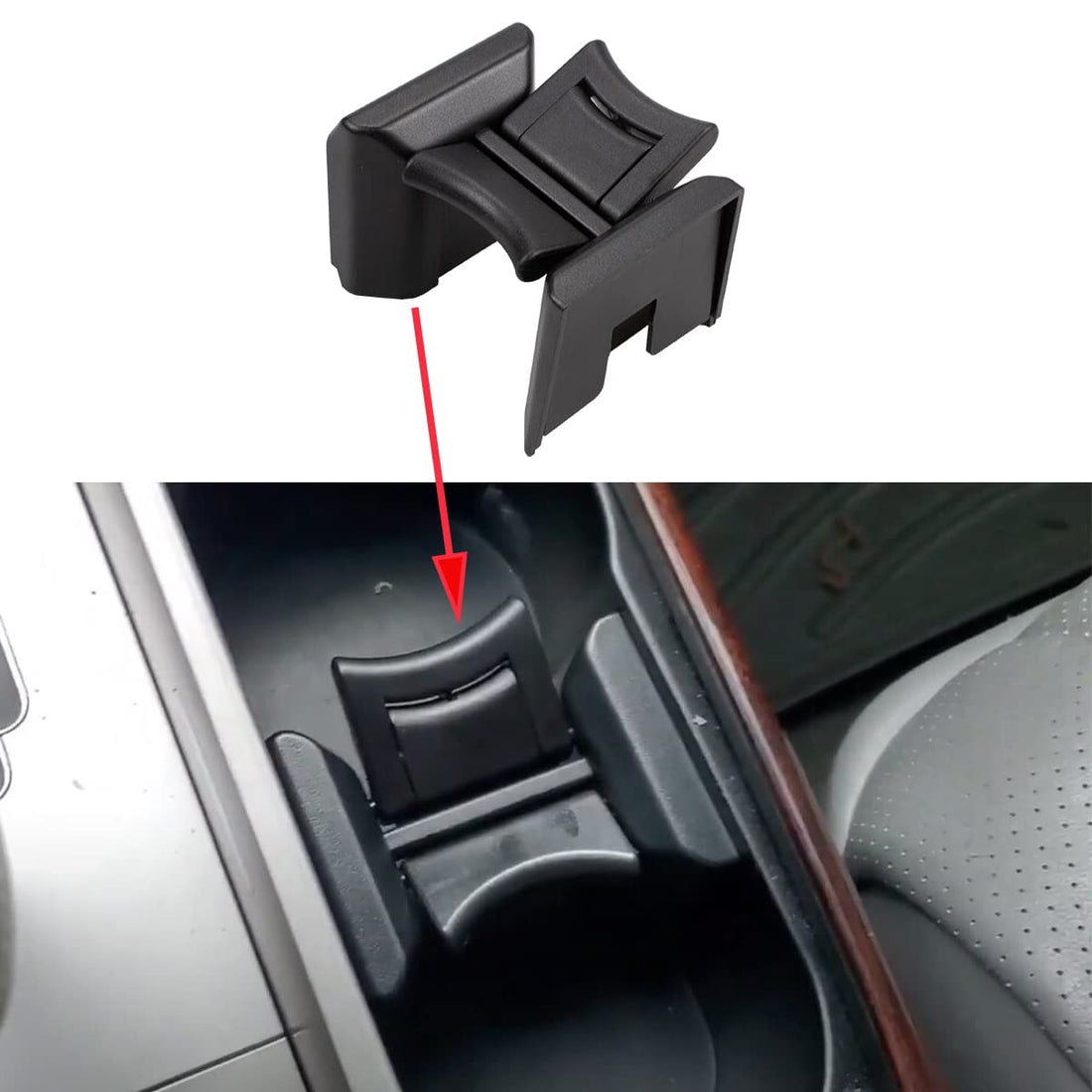 RLB-HILON Cup Holder Insert Compatible with Toyota Avalon 2005 2006 2007 2008 2009 2010 211 2012 Year, Cup Holder Divider