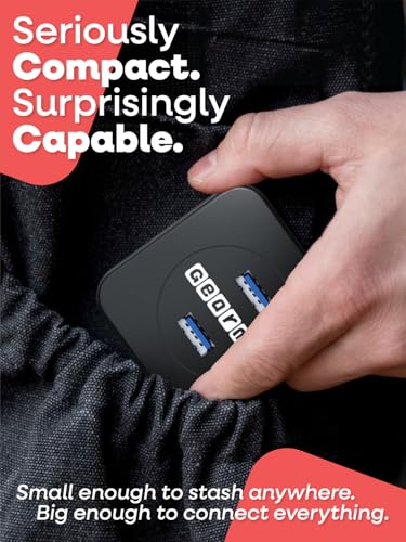 Ready Gearmo: Gearmo Compact 4 Port USB-A Hub Travel Ready – In Use