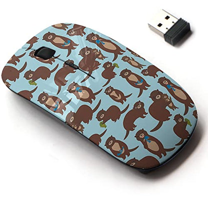 Wireless Mouse: 2.4G Cute Pattern Design – Front View