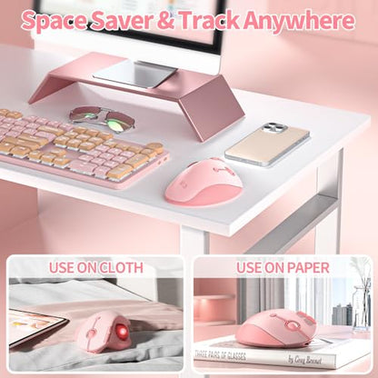 Mouse Bluetooth: Seenda Wireless Trackball Ergonomic – Close-up Detail