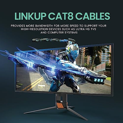 Cat8 Linkup: LINKUP 40Gbps Certified Cat8 Ethernet Patch – Packaging