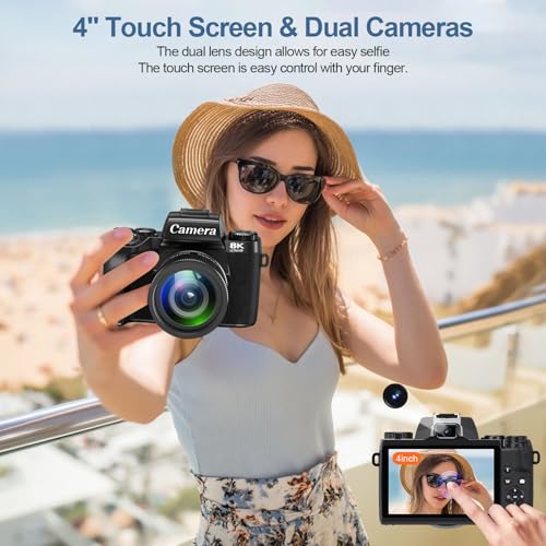 Digital Camera: 8K WiFi 64MP Vlogging Camera for YouTube – Close-up Detail