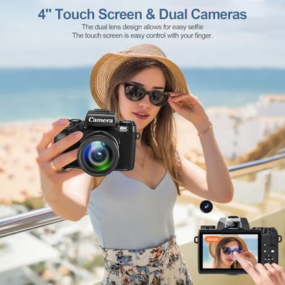 Digital Camera: 8K WiFi 64MP Vlogging Camera for YouTube – Close-up Detail