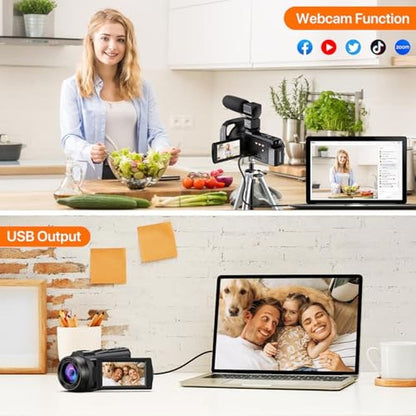 Camera Video: 5K Video Camera Camcorder UHD 48MP WiFi – Close-up Detail