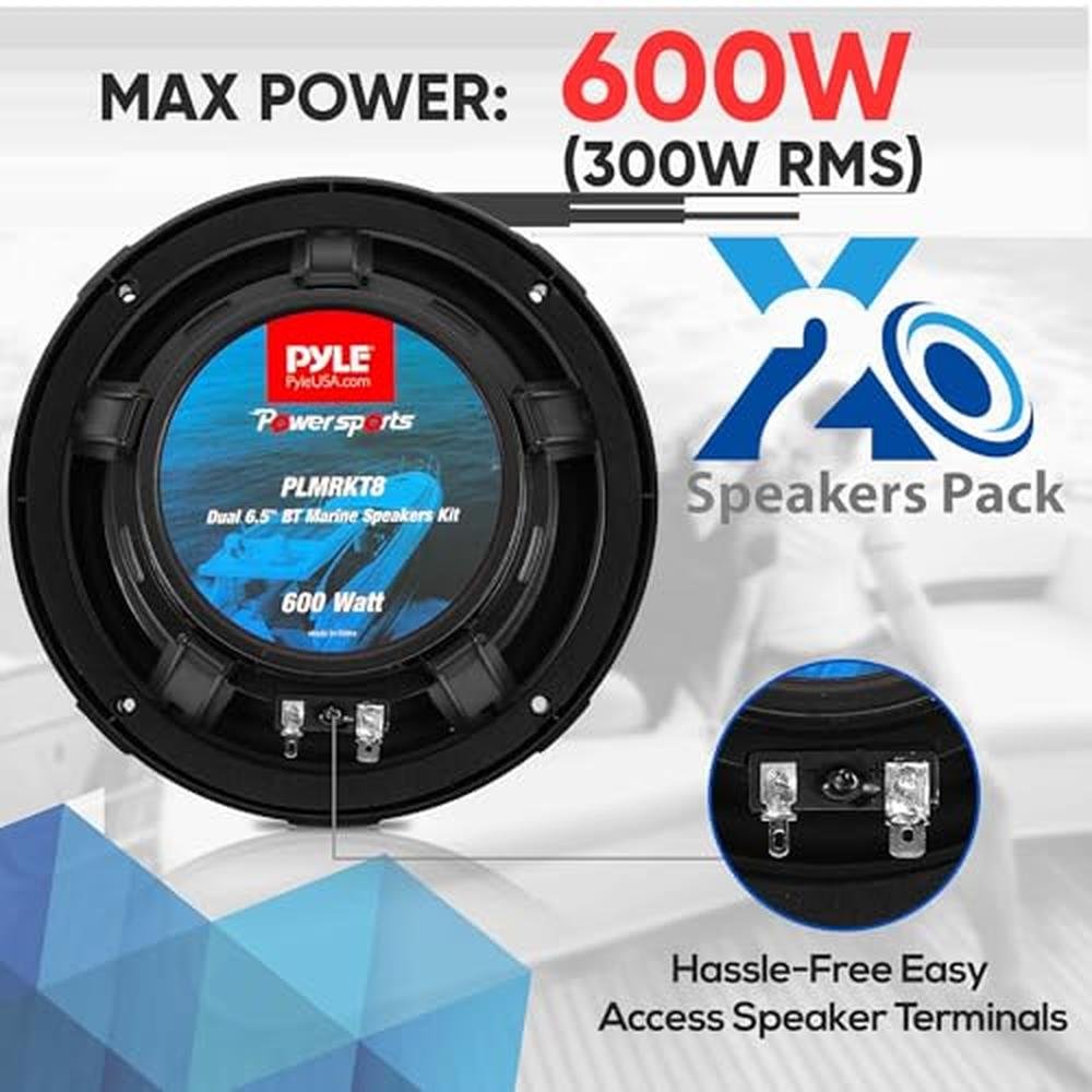 6.5'' Dual Marine Speakers Kit – Side View