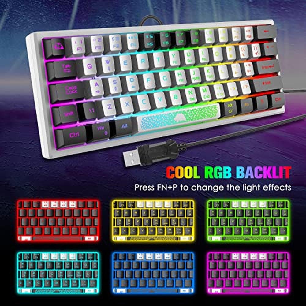 Mouse Gaming: XINMENG 60% Wired Gaming Keyboard and Mouse – In Use