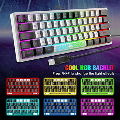 Mouse Gaming: XINMENG 60% Wired Gaming Keyboard and Mouse – In Use