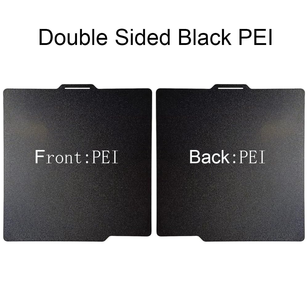 HzdaDeve Build Plate for Bambu Lab X1/X1C/P1P/P1S Carbon 257.5 x 257.5MM Magnetic PEI Sheet Kit Double Sided Textured Film Bed Flexible Building Surface Platform Plate for 3D Printer Accessory (Black)