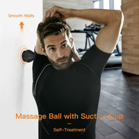Trigger Point Massager Ball Deep Tissue, AOT Manual Massage Balls Kit to Relieve Muscle Pain and Tension in The Back, Neck, arms, Shoulders and Legs Black