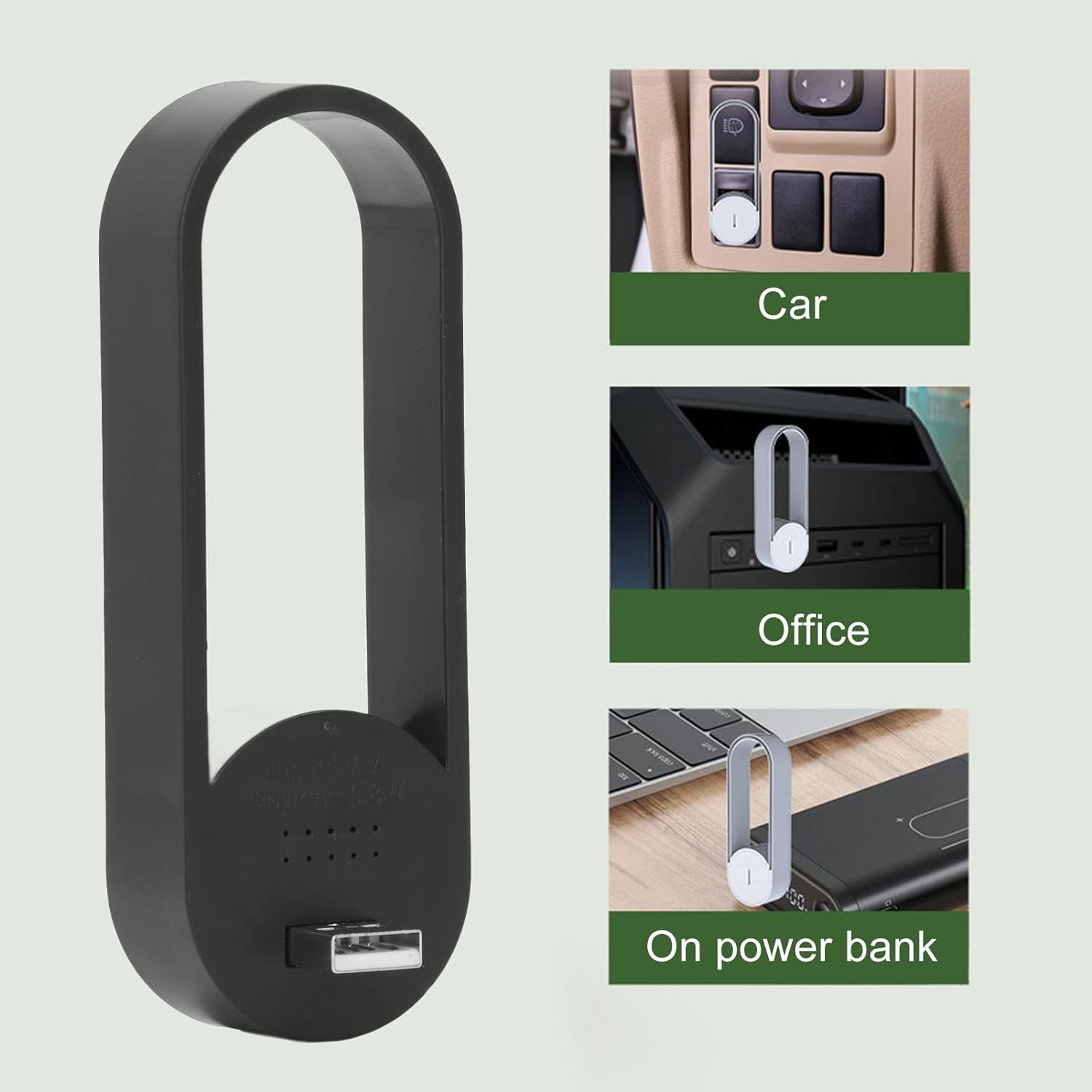 Desk Air Purifier, Stable Safe Mini Air Purifier USB for Family (Black)